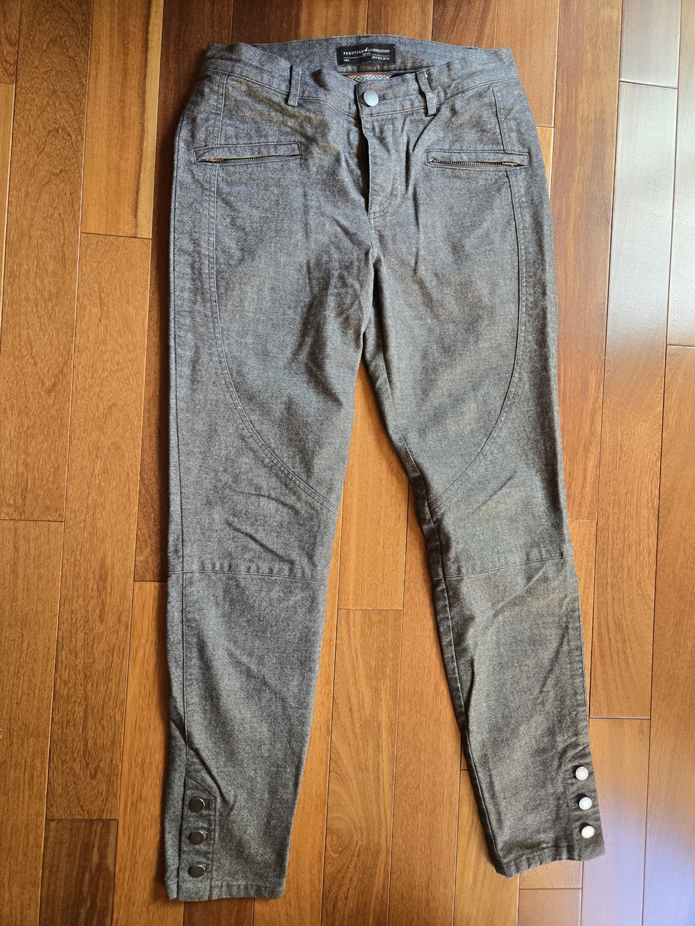 Peruvian Connection US4 Ryder Heather Gray Skinny Jeans Pants